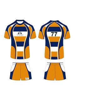 Uniformes de Rugby d'équipe de kit de Rugby de conceptions de couleurs faites sur commande de haute qualité 200-350 GSM avec des chaussettes faites sur commande - Product Image 2