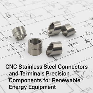 ขั้วต่อสแตนเลสและขั้วต่อ CNC ส่วนประกอบที่แม่นยำสำหรับอุปกรณ์พลังงานหมุนเวียน - Product Image 3