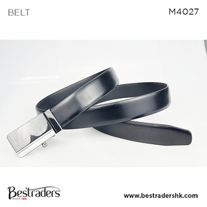 Ceinture automatique en cuir véritable pour hommes de style classique de qualité très durable de 3.5cm de largeur sans trou pour les vêtements formels et décontractés - Product Image 2