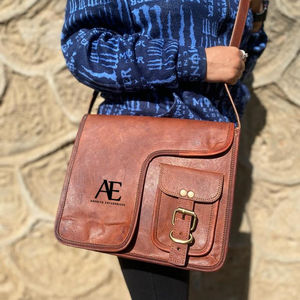 Maletín de cuero de grano superior de nuevo diseñador de alta calidad Unisex, bolso de mensajero, Vintage bandolera, bolso de viaje para ordenador portátil y tableta - Product Image 1