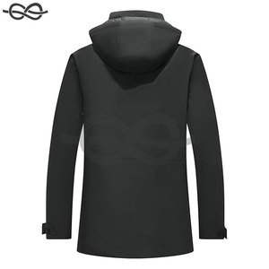 Manteaux d'hiver épais pour hommes Parkas imperméables coupe-vent à capuche détachable longue veste rembourrée pour l'extérieur par temps froid - Product Image 2
