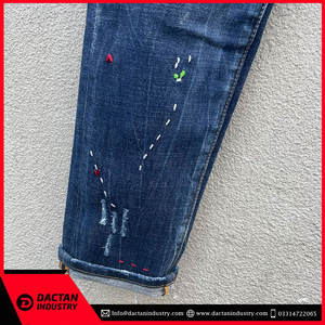 Pantalones vaqueros de mezclilla para mujer de nuevo estilo hechos en poliéster algodón pantalones vaqueros de cintura alta para mujer - Product Image 3