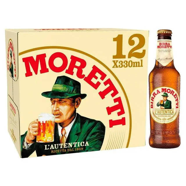 Bière Lager en bouteille 66 cl Moretti bière italienne-fabriquée en italie