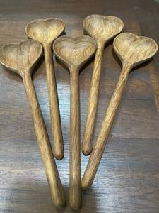 Cuchara vintage de madera del proveedor vietnamita, Cuchara pequeña de madera Cubiertos Utensilio Cubiertos de 99GD - Product Image 2