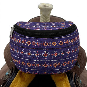 Sac de selle en polyester durable et portable, motif imprimé numérique, pochette de rangement pour selle de cheval, idéal pour les professionnels du trail - Product Image 1