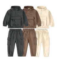 Conjunto Deportivo de Forro Polar para Niños, Sudadera con Capucha y Pantalones Jogger a Juego, con Logotipo Personalizado, para Niños y Niñas Pequeños, de Dos Piezas, Ropa Casual de Algodón Suave