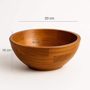 Bol de service rond en bois pour hôtel – Designs populaires à prix abordable - Product Image 3