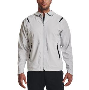 Vêtements de sport pour hommes, logo personnalisé, vente en gros, randonnée en plein air, veste en toile enduite formelle, tricotée, softshell, imperméable, coupe-vent, col rond - Product Image 1