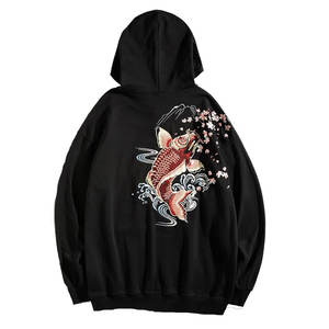 Sweats à capuche brodés de mode en gros, de haute qualité, coupe classique pour hommes avec broderie de logo personnalisée, teinture unie, hiver - Product Image 5