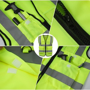 Chaqueta de trabajador de seguridad reflectante de alta visibilidad de invierno para hombre Construcción de lona duradera con logotipo frontal Suministro directo de fábrica - Product Image 1