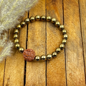 Natural Gemstones Golden Pyrite Stone Bracelet Rudraksha <b>Beads</b> Wholesale Lot Bracelets Women <b>Jewelry</b> Loose <b>Beads</b> Healing Chakra - Product Image 5