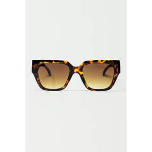 Gafas de Sol de Ojo de Gato Extra Grandes Vintage para Mujer, Lentes Degradadas Marrones, Marco Ligero de PC, Protección UV, Color Amarillo Blanco - Product Image 1