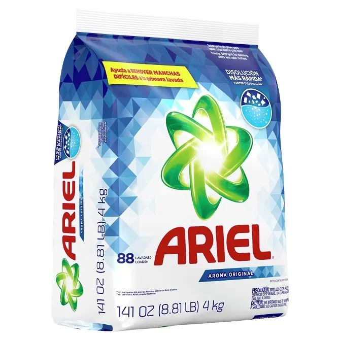 Ariel — détergent à poudre de savon en cuir souple, 25kg, détergent à lessive, fleur blanche