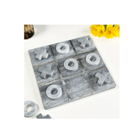 Jeu de société de table en marbre Tic Tac Toe Domino Set Tumbling Tower Solitaire Marble Brain Teaser Game set