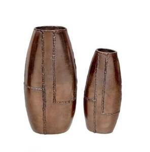 Floreros decorativos de cobre con acabado de tendencia para el hogar, florero de Metal, suministros decorativos para interiores, maceta y maceta - Product Image 1