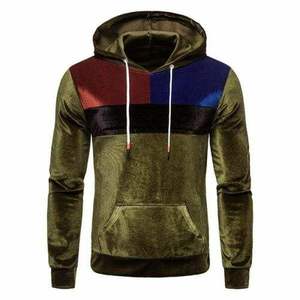 Conjunto de Sudadera con Capucha y Pantalones Deportivos de Terciopelo para Hombre, con Logotipo Bordado Estampado, Sudaderas y Pantalones Deportivos de Invierno - Product Image 4