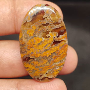 Agate brune naturelle turque, cabochon, pierre précieuse pour la fabrication de bijoux |   Pierres d'agate polies en gros - Product Image 1