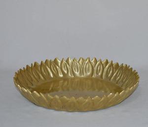 Plat à fruits combiné en métal perforé et en bois Plateau à fruits plaqué or avec base en bois Plat à fruits Offre Spéciale de haute qualité - Product Image 5