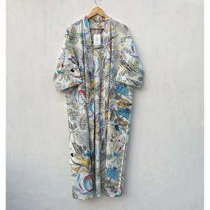 Kimono Ligero de Algodón con Estampado Floral, Túnica de Playa para Trajes de Baño - Product Image 2