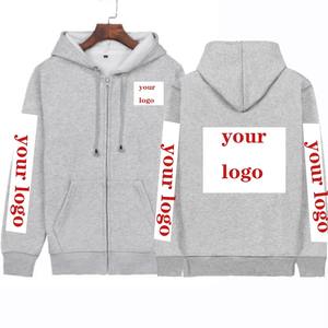 Sudaderas con capucha personalizadas, logotipo de bricolaje, impresión de imagen, ropa, cremallera personalizada, Sudadera con capucha, pulóver, talla de Jersey, 2017 - Product Image 2