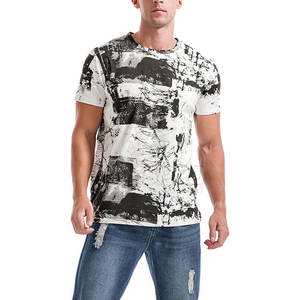 Meilleur prix bas quantité minimale de commande hommes solide tricoté 100% coton à manches courtes écologique respirant t-shirts imprimés - Product Image 4