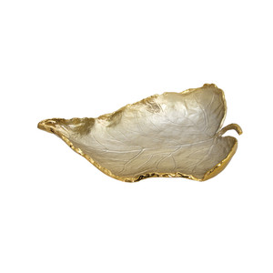 Conception de feuille d'or Beau bol de plat peut utiliser des fruits et un plat de dîner Accueil Ustensiles de cuisine Restaurant Hôtel en aluminium moulé - Product Image 5