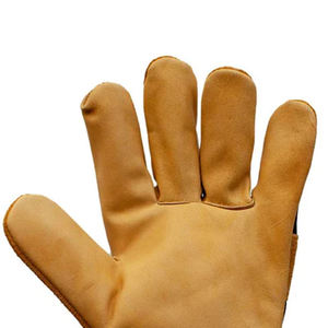 Guantes de trabajo de cuero personalizados con impresión de logotipo para trabajo industrial, construcción y mantenimiento - Product Image 5