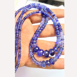 2 hebras de tanzanita natural de 4mm a 12mm Rondelle FACET Beads 231 CTS Lot Iroc Sales 16-18 pulgadas cuentas de piedras preciosas sueltas US $116 - Product Image 2