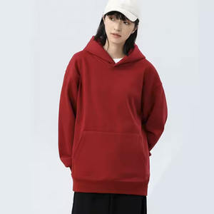 Logo personnalisé de haute qualité 400G 100% coton polaire lourde vierge surdimensionné grande taille à capuche unisexe - Product Image 5