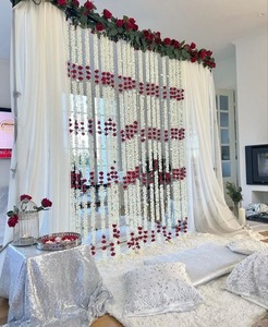 Nikah Partition Artificielle Mogra Chaîne Avec Rose Décoration De Mariage Thème Fête Décor Événement Festival Scène Toile De Fond - Product Image 3