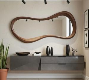 Miroir mural en verre Art Déco fait main tendance, écologique, léger, décoration intérieure, miroir d'entrée, marque KALATRI, emballage personnalisé - Product Image 2