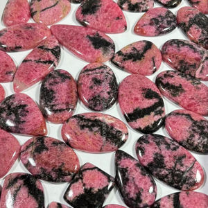Cabochon de rhodonite naturelle de haute qualité 100% pierres précieuses en vrac polies pour accessoires de bijoux - Product Image 1