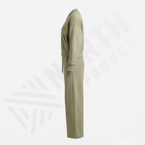 Conjunto de 2 Piezas de Sudadera con Capucha y Pantalones Deportivos de Felpa de Peso Medio 100% Algodón para Mujer, Estilo Vintage, para Otoño e Invierno - Product Image 3