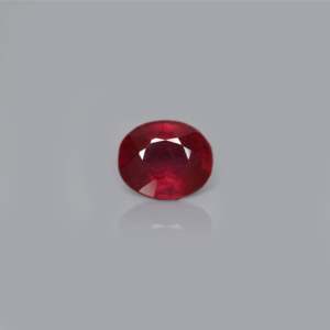 Pierre de lune arc-en-ciel facettée de 4,85 carats avec coupe ovale émeraude, calibrée avec effets optiques rouge-vert, hauteur 8 mm, créée en laboratoire - Product Image 1