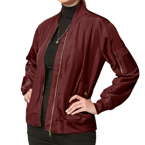 Chaqueta Bomber de Mujer de Poliéster/Algodón, Cortavientos, Cálida, Transpirable, Mangas Largas, Corte Holgado, Invierno, Talla Grande, Algodón Ecológico - Product Image 1