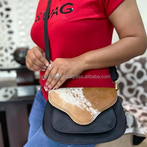 Bolso de piel de vaca natural, bolso cruzado de cuero occidental, monedero multiusos, bolso de mujer de cuero genuino de alta calidad - Product Image 2