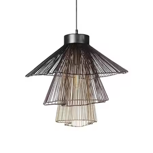 Azora Industries Abat-jour en fer rond moderne et élégant de couleur noire pour la décoration de la maison, de l'hôtel et du restaurant - Product Image 4