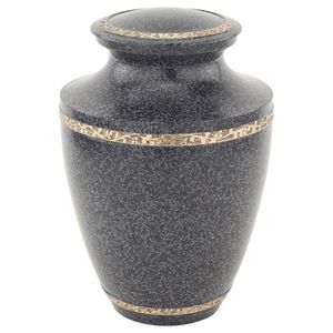 Urne de crémation contemporaine pratique en laiton pour adultes Cercueil de rangement des cendres en métal à large bande pour les funérailles commémoratives ou comme souvenirs - Product Image 3