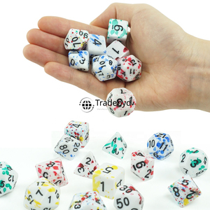 Dados Poliédricos de Hueso Natural Hechos a Mano, 7 Piezas, Ecológicos, de Lujo, para Juegos de Mesa y RPG, Tradebyd - Product Image 6