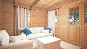 <span class=keywords><strong>Casa</strong></span> de Madera Semfya, Cabaña Prefabricada de 3 Habitaciones, Modelo <span class=keywords><strong>Oscar</strong></span>, <span class=keywords><strong>Casa</strong></span> de Huéspedes Moderna para Jardín, <span class=keywords><strong>Casa</strong></span> de Huéspedes de Madera Maciza para Jardín o Patio Trasero, 5 Años - Product Image 3