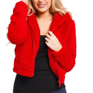 Mujeres moda Casual invierno cálido niñas polar Sherpa cremallera Sudadera con capucha con diseños térmicos sudaderas con capucha para damas - Product Image 5