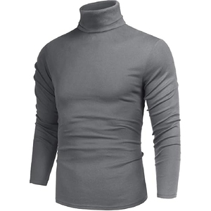 Pulls en polyester coupe ajustée de haute qualité pour hommes pour l'hiver Nouveaux tricots à col rond Pull en polyester respirant de couleur unie - Product Image 6