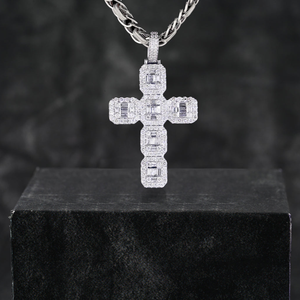 Hip Hop Necklace <b>Pendant</b> 925 Sterling Silver Luxury Moissanite Jewelry <b>Men</b> Hip Hop <b>Pendant</b> with for <b>men</b> women - Product Image 1