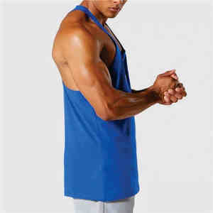 Haute qualité hommes été Fitness débardeurs sur mesure chine Polyester couleur unie bouton capuche Sublimation impression maillots - Product Image 3