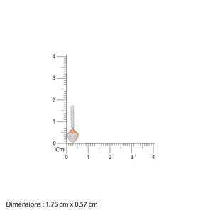 ต่างหูห่วงโลหะผสมควอตซ์ สีโรสโกลด์ ดีไซน์ 'Love Dose' เครื่องประดับแฟชั่น - Product Image 2