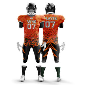 Short en jersey brodé pour hommes, vêtements de football américain personnalisés, séchage rapide 100% polyester respirant, taille plus avec logo sur le devant - Product Image 1