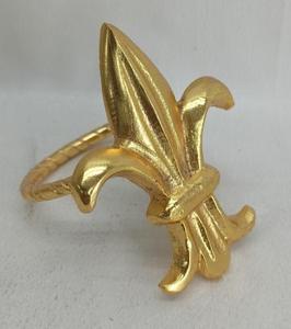 Fleur de Lis Or Design Partie Table Décoration Accessoires En Aluminium Moulé Porte-Serviette Anneaux Dîner Serviette Serviette Anneaux - Product Image 1