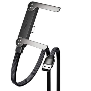 Nouveau design, câble USB-C 67W, chargeur multiple avec support de téléphone pliable intégré 90 °   Support réglable de conception coudée - Product Image 1