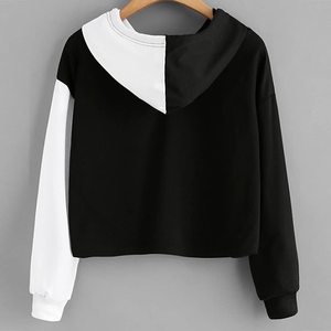 Breathable Winter Women <b>Crop</b> <b>Top</b> Hoodies Fleece Polyester/Cotton Anti-Shrink Anti-Wrinkle Anti-Pilling Embroidered Printed - Product Image 3