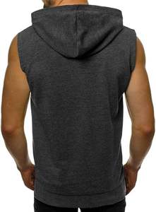 Sweat à capuche pour homme avec fermeture éclair intégrale, anti-bactérien, coupe-vent, en coton de haute qualité 340g, logo imprimé personnalisé - Toutes les couleurs disponibles - Product Image 3